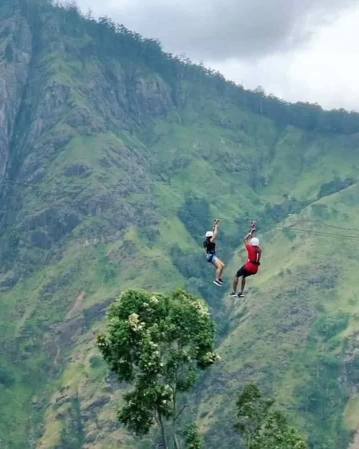 Green hills and adventure viewpoint in Sri Lanka