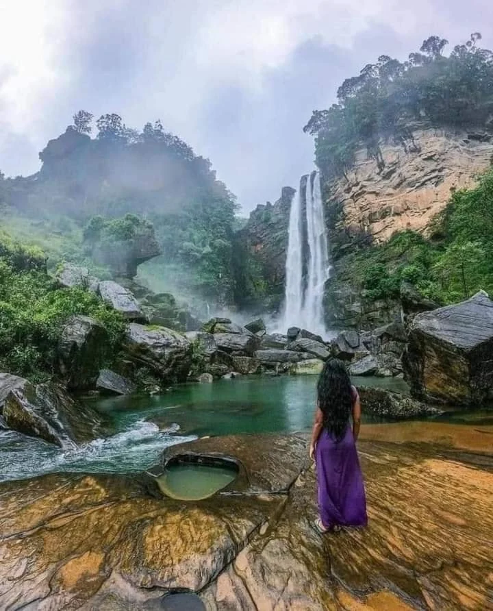 Sri Lankan waterfall and nature pool